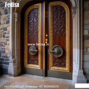 Traditional Carved Wooden Front Door Ideas Window Door Design No-10288