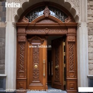 Wooden Carved Door Design Main Door Grill Designs For Flats No-10305