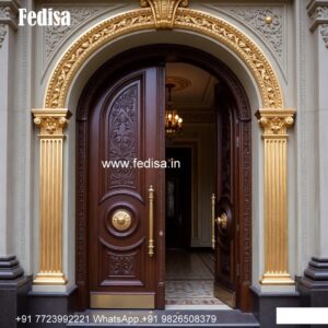 Handcrafted Wooden Door Safety Door Grill Design No-10313