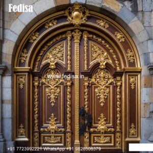 Colonial Style Door Drawing Room Door Design No-10358
