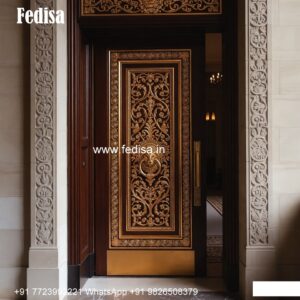 Ornate Door Design Pooja Room Glass Door Design No-10360