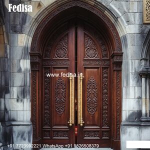 Luxury Classic Entrance Door Designs India Glass Gate Design No-10453