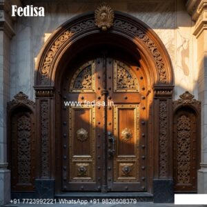 Traditional Carved Wooden Front Door Ideas Glass Sliding Door Designs For Living Room No-10534