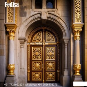 Double Door Classic Style Front Main Door Design No-10541