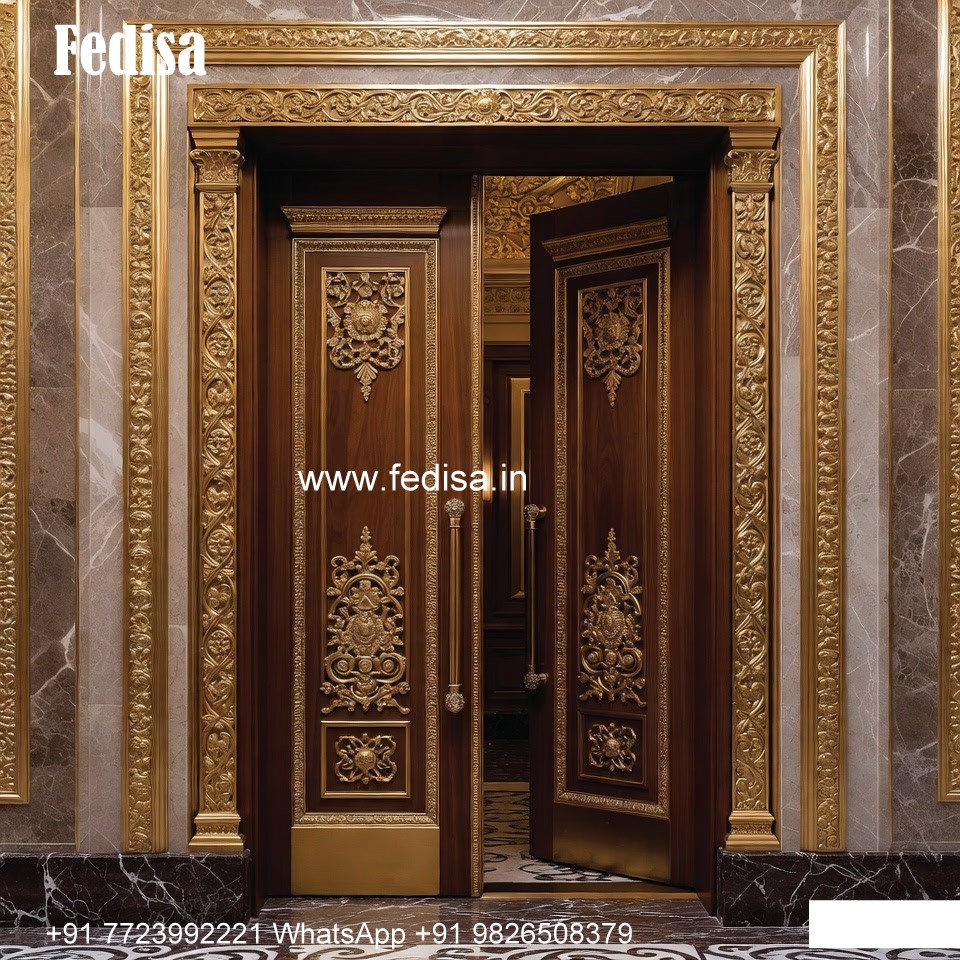 Mahogany Classic Doors Main Gate Jali Design No-10680