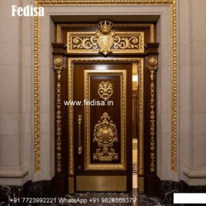 Rustic Classic Door Aluminum Bathroom Door Design No-10728