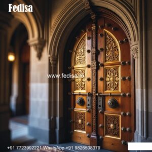 Carved Door Patterns Simple Double Door Design No-10743