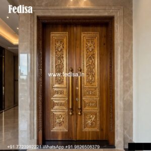 Double Door Designs For Main Door, Door Side Wall Design | Wooden Door Design 2026