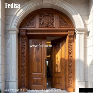 Pooja Room Door, Round Glass Door Design | Wooden Door Design 2026