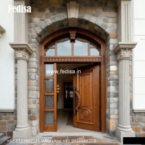 Entrance Door Design, Wooden Round Double Door Design | Wooden Door Design 2026