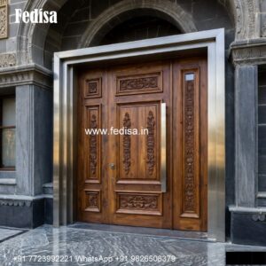 New Door Design, Wooden Door With Grill | Wooden Door Design 2026
