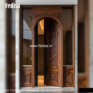 Panel Door Design, Main Door Attached Window Design | Wooden Door Design 2026