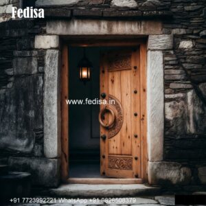 Teak Wood Door Design, Drawing Room Glass Door Design | Single Entry Doors 2026