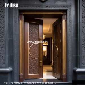 Pooja Door Design, Glass Door With Wooden Frame Design | Single Entry Doors 2026