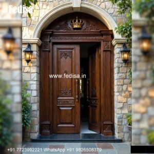 Double Door Design Catalogue, Aluminium Mesh Door Designs | Decorative Wooden Door Latest