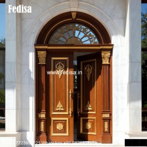 Jali Door Design 2054, Main Door Attached Window Glass Design | Decorative Wooden Door Latest