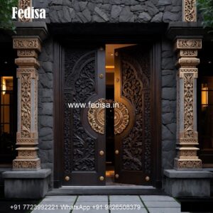 Door Paint Design, Temple Door Design For Home | Decorative Wooden Door Latest