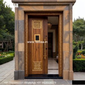Wooden Double Door Design, Kitchen Entrance Door Designs | Decorative Wooden Door Latest