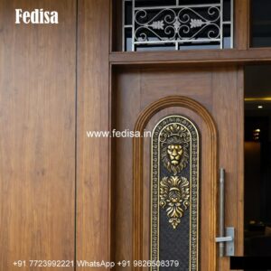 Door Grill Design 2078, Glass Door With Wooden Frame Design | Decorative Wooden Door Latest