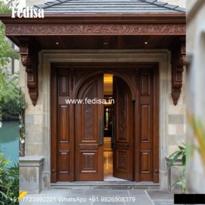 Wooden Double Door Design, Pooja Door Design With Bells | Decorative Wooden Door Latest