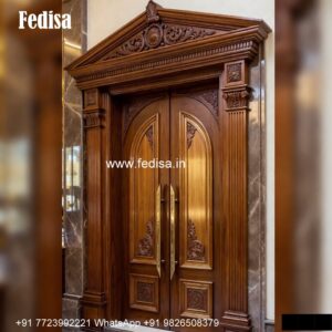 Door Grill Design 2119, Temple Double Door Design | Decorative Wooden Door Latest