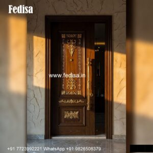 Jali Door Design 2133, Main Door Attached Glass Design | Decorative Wooden Door Latest
