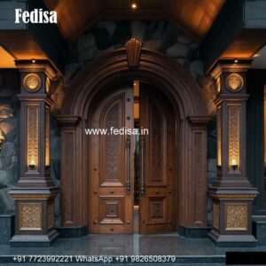 Wooden Double Door Design, Round Door Frame Design | Decorative Wooden Door Latest