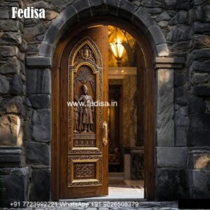 Door Grill Design 2176, Devudu Room Door Designs | Decorative Wooden Door Latest
