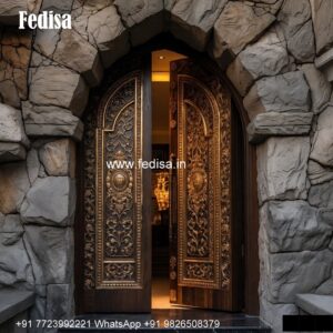 Jali Door Design 2190, Bell Door For Pooja Room | Decorative Wooden Door Latest