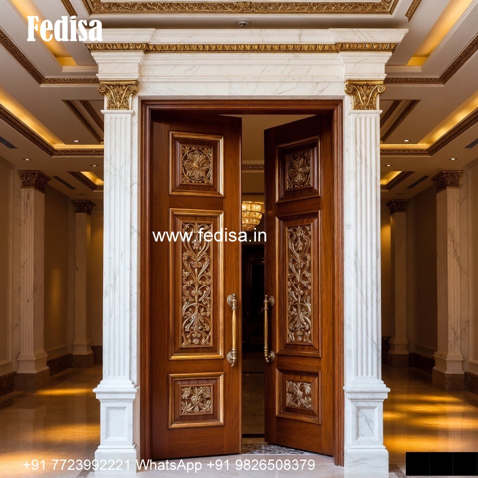 Pvc Door Design, Pooja Room Double Door Glass Design | Decorative Wooden Door Latest