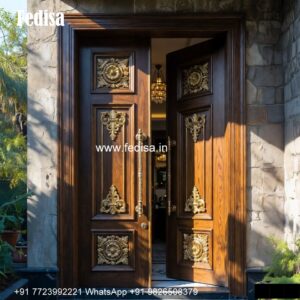 Main Door Grill Designs For Flats, Wood Chaukhat Design | Decorative Wooden Door Latest