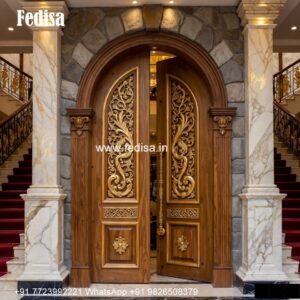 Main Double Door Design, Veneer Door Design Catalogue | Decorative Wooden Door Latest