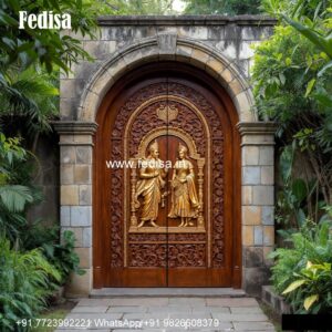 Veneer Door Design, Puja Room Glass Door Design | Decorative Wooden Door Latest