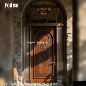 Veneer Door Design, Window Attached Door Design | Decorative Wooden Door Latest