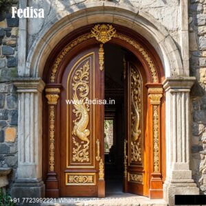 Round Door Design, Main Door Brass Designs | Decorative Wooden Door Latest
