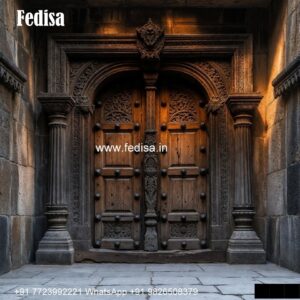 Veneer Door Design, Pooja Room Entrance Design | Decorative Wooden Door Latest