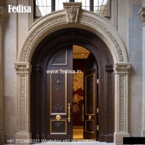Front Double Door Design, Pooja Door Design With Bells | Decorative Wooden Door Latest