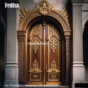 Temple Door Design, Grill Door Colour | Designer Wooden Door