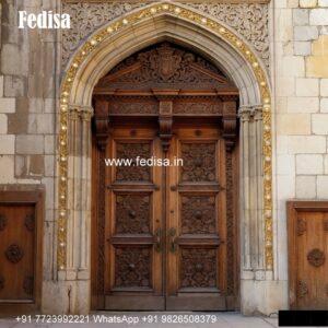 Main Door Design 2126, Main Double Door Flower Design | Designer Wooden Door