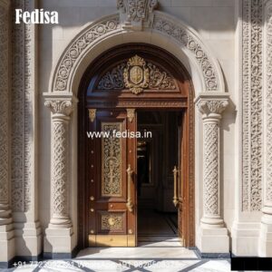 Folding Door Design, Front Double Door Designs With Manichitrathazhu | Designer Wooden Door