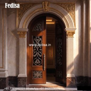 Temple Door Design, Main Door Design Grill | Designer Wooden Door