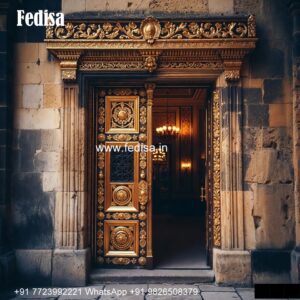 Jali Wala Door, Pooja Room Door Designs With Bells And Glass | Designer Wooden Door