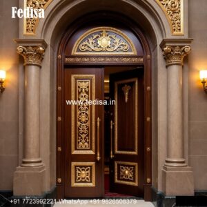 Wooden Jali Double Door Design, Iron Door Design For House | Designer Wooden Door