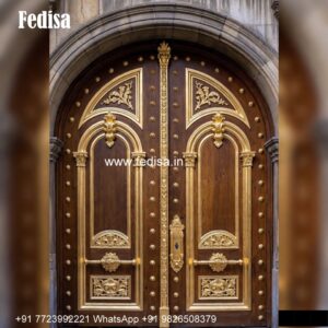 Wooden Jali Double Door Design, Glass Sliding Door Designs For Living Room | Designer Wooden Door