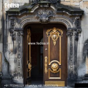 Drawing Room Door Design, Main Door Attached Window Glass Design | Designer Wooden Door